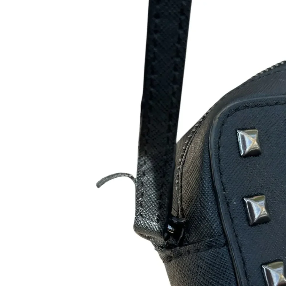 Michael Kors Sandrine East West Black Studded Crossbody Bag